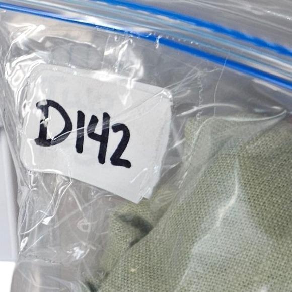 Studio Ease Linen Maxi Dress Peasant Garden Green Pocketed Button Vintage 90s 14 - Picture 10 of 10